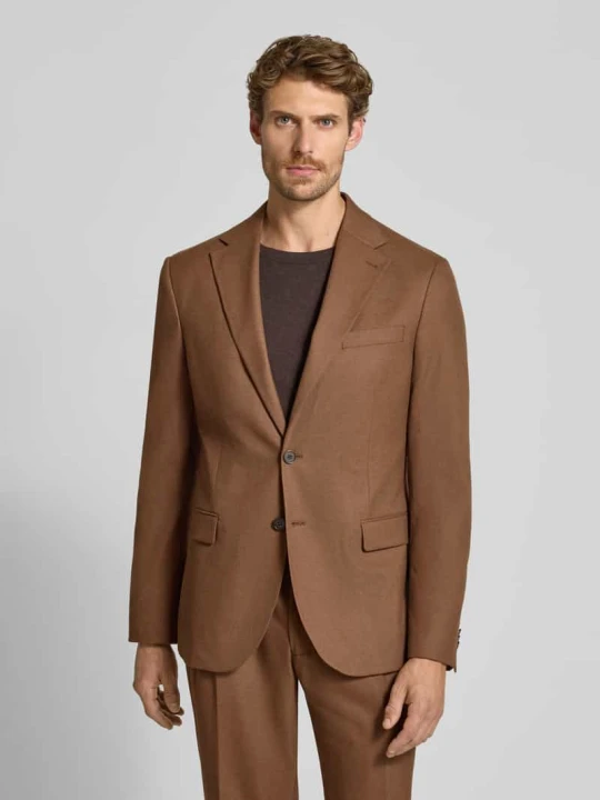 Zdjęcie produktu Marynarka o kroju slim fit z imitacji flaneli MCNEAL Średniobrązowy