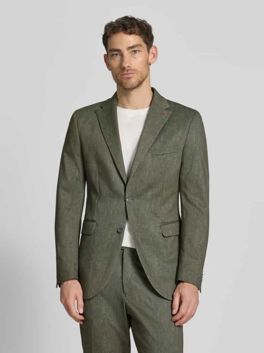 Zdjęcie produktu Marynarka o kroju regular fit z dodatkiem wiskozy model 'Calvin' CG - Club of Gents Zielony melanż
