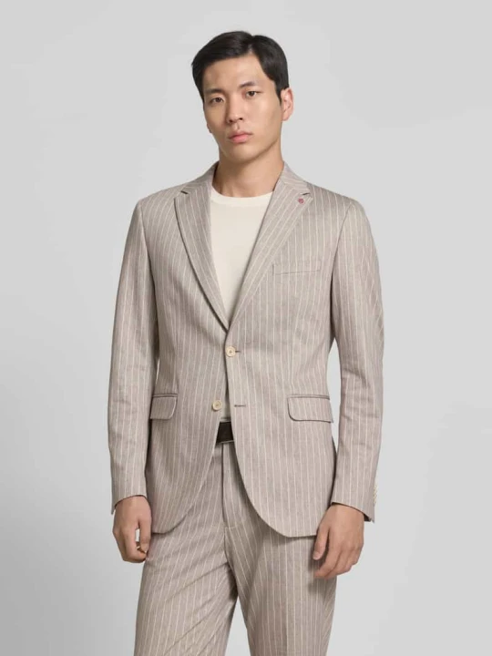 Zdjęcie produktu Marynarka o kroju regular fit z dodatkiem wiskozy model 'Calvin' CG - Club of Gents Beżowy