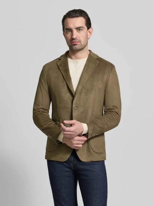 Zdjęcie produktu Marynarka o kroju regular fit z kołnierzem z połami Model 'Benito' CINQUE Khaki