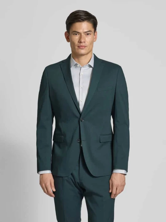 Zdjęcie produktu Marynarka o kroju slim fit z kołnierzem z połami s.Oliver Ciemnozielony
