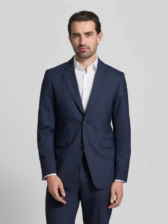 Zdjęcie produktu Marynarka w kroju regular fit z mieszanki wełny model 'Justin' Tiger Of Sweden Granatowy