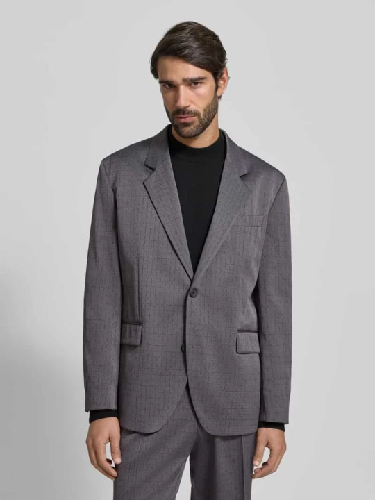 Zdjęcie produktu Marynarka o kroju relaxed fit z mieszanki żywej wełny, model „KARLO243X” Hugo Średnioszary
