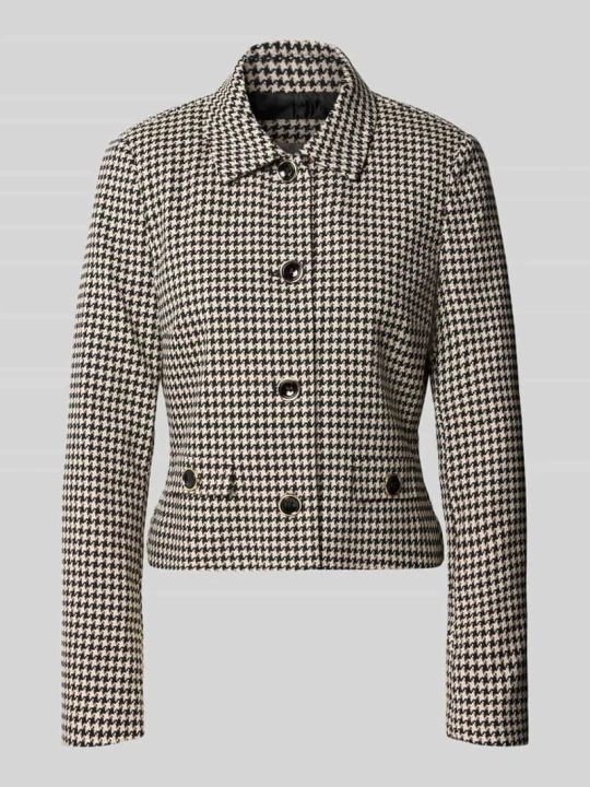 Zdjęcie produktu Marynarka o kroju slim fit w deseń pepitki Christian Berg Czarny