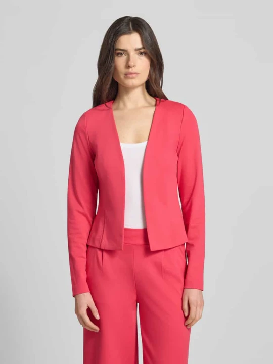 Zdjęcie produktu Marynarka o kroju slim fit w otwartym fasonie model 'KATE' Ichi Mocnoróżowy