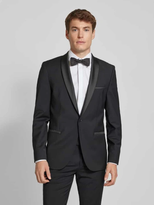 Zdjęcie produktu Marynarka o kroju slim fit z mieszanki żywej wełny Hugo Czarny