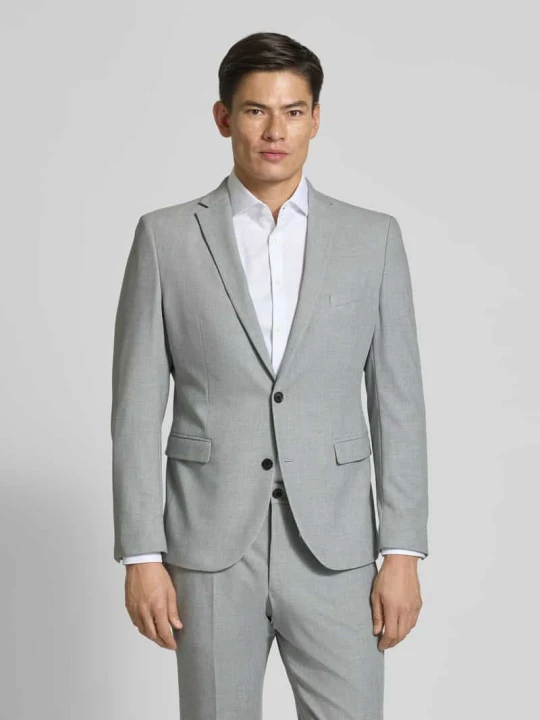 Zdjęcie produktu Marynarka o kroju slim fit z delikatnym tkanym wzorem s.Oliver Jasnoszary
