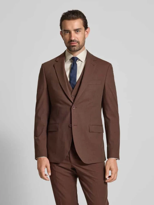 Zdjęcie produktu Marynarka o kroju slim fit z dodatkiem wiskozy i kołnierzem z połami MCNEAL Ciemnoczerwony