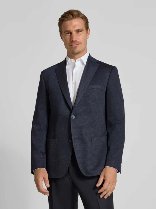 Zdjęcie produktu Marynarka o kroju slim fit z dodatkiem wiskozy i kołnierzem z połami Roy Robson Granatowy