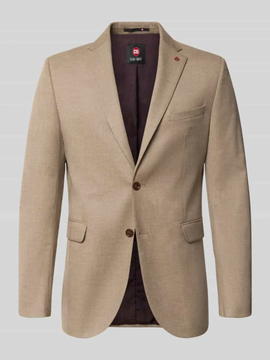 Zdjęcie produktu Marynarka o kroju slim fit z dodatkiem wiskozy model 'Colvin' CG - Club of Gents Beżowy