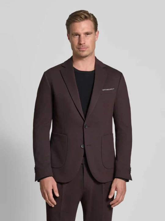 Zdjęcie produktu Marynarka o kroju slim fit z dodatkiem wiskozy model 'Data' CINQUE Bordowy