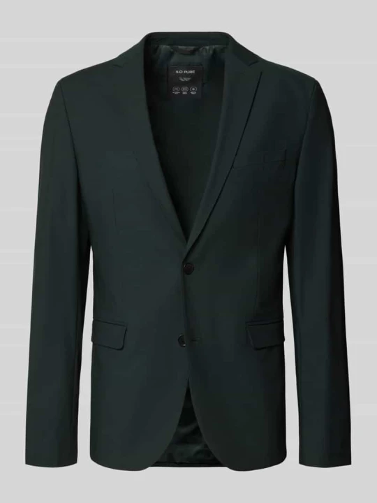 Zdjęcie produktu marynarka o kroju slim fit z dodatkiem wiskozy model 'PURE' s.Oliver Ciemnozielony
