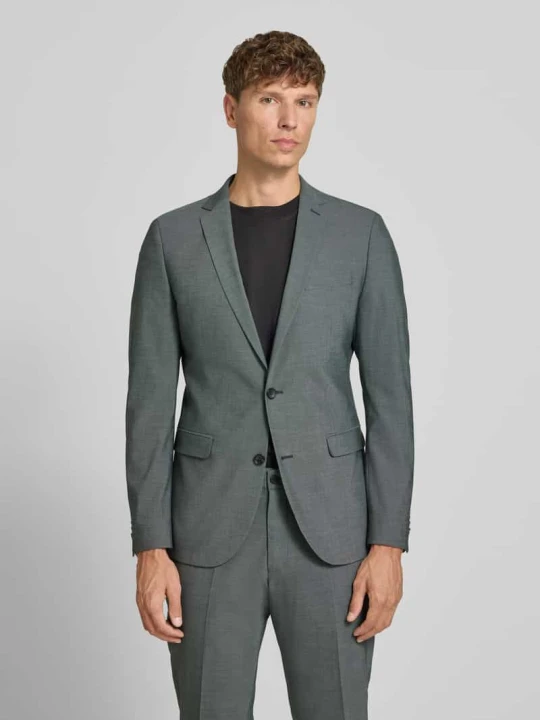 Zdjęcie produktu Marynarka o kroju slim fit z dodatkiem wiskozy model 'S PURE' s.Oliver Ciemnozielony