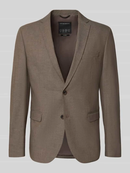 Zdjęcie produktu marynarka o kroju slim fit z dodatkiem wiskozy model 'ULTIMATE' s.Oliver Jasnobrązowy