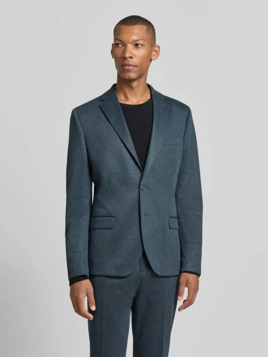 Zdjęcie produktu Marynarka o kroju slim fit z domieszką lyocellu model 'Nick' Zuitable Petrol