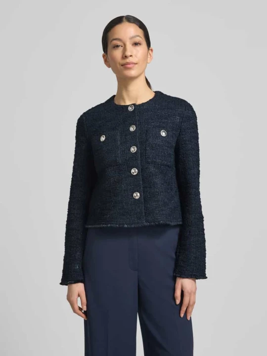Zdjęcie produktu Marynarka o kroju slim fit z efektem bouclé Betty Barclay Granatowy
