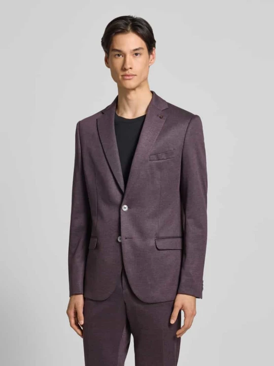 Zdjęcie produktu Marynarka o kroju slim fit z kieszenią na piersi model ‘Nick’ Zuitable Oberżynowy