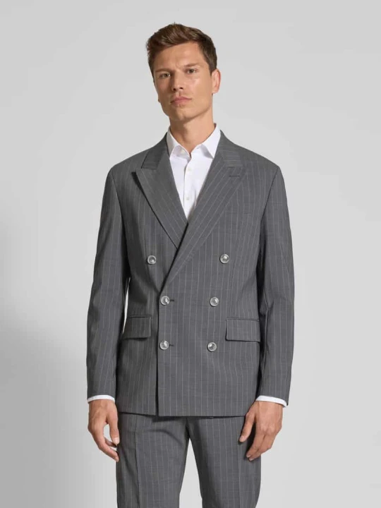 Zdjęcie produktu Marynarka o kroju slim fit z kieszeniami z patką model ‘Ashton’ Strellson Średnioszary