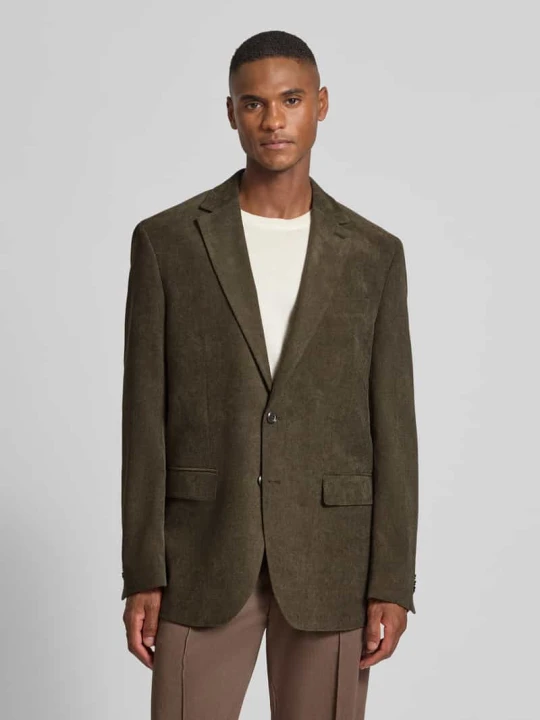Zdjęcie produktu Marynarka o kroju slim fit z kołnierzem z połami Christian Berg Ciemnozielony
