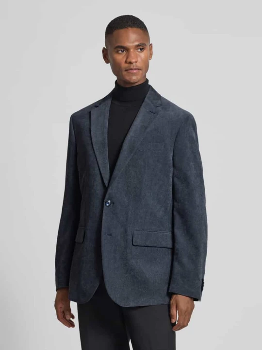 Zdjęcie produktu Marynarka o kroju slim fit z kołnierzem z połami Christian Berg Niebieski
