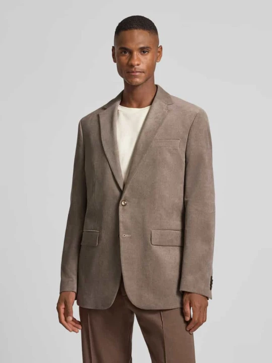 Zdjęcie produktu Marynarka o kroju slim fit z kołnierzem z połami Christian Berg Beżowy