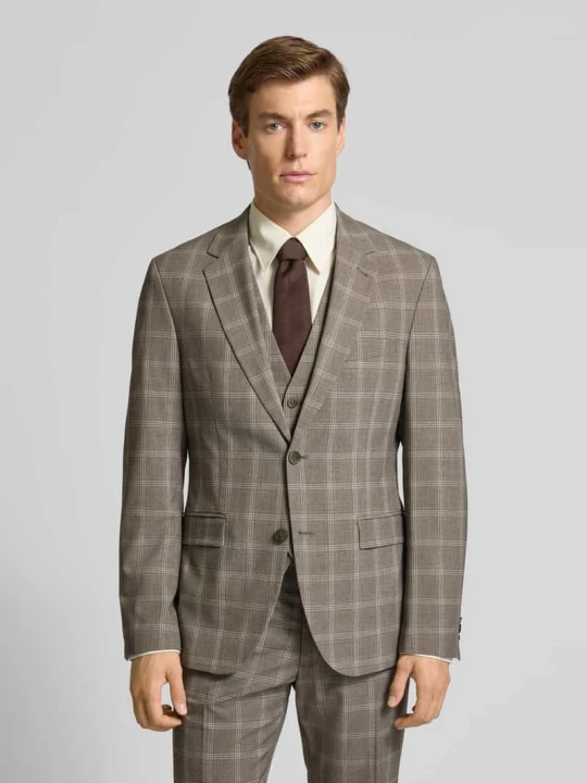 Zdjęcie produktu Marynarka o kroju slim fit z kołnierzem z połami MCNEAL Średniobrązowy