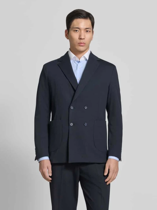 Zdjęcie produktu Marynarka o kroju slim fit z kołnierzem z połami model 'BERTUE' CINQUE Granatowy