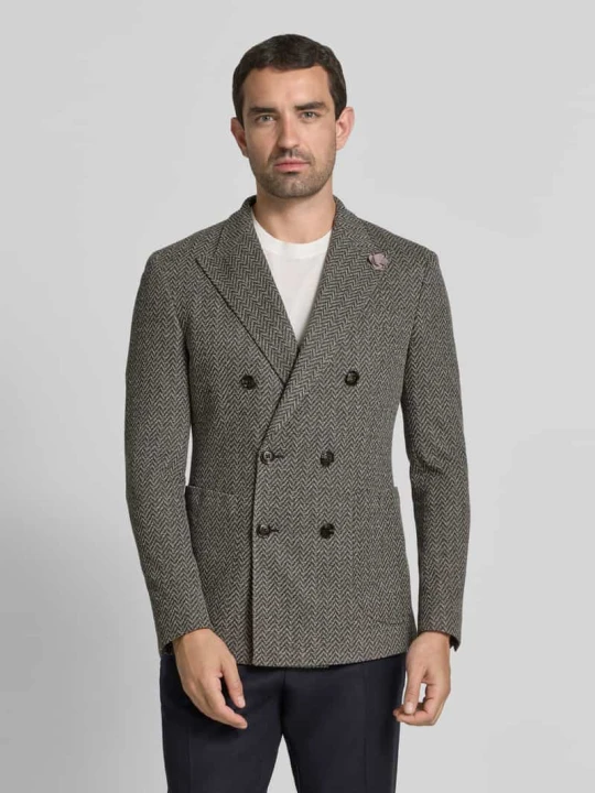 Zdjęcie produktu Marynarka o kroju slim fit z kołnierzem z połami model 'Heazy' JOOP! Średniobrązowy