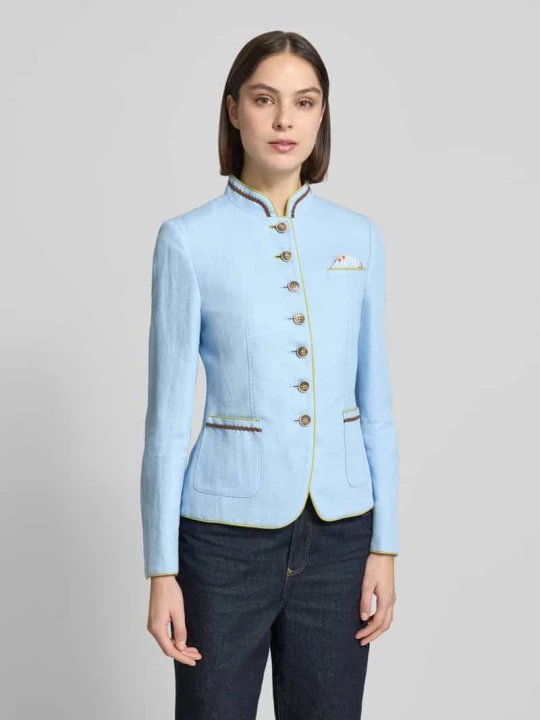 Zdjęcie produktu Marynarka o kroju slim fit z Mieszanka lnu i bawełny White Label Błękitny