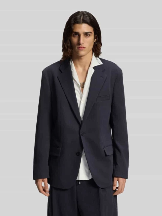 Zdjęcie produktu Marynarka o kroju slim fit z mieszanki bawełny Hugo Granatowy