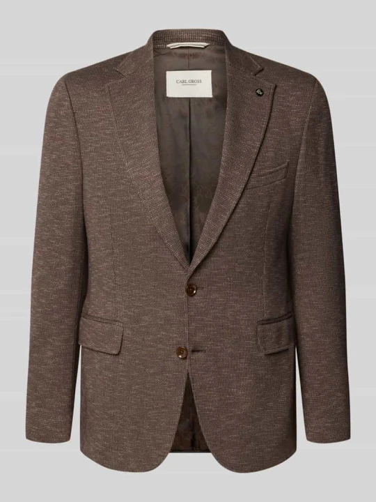 Zdjęcie produktu Marynarka o kroju slim fit z mieszanki bawełny model 'Faith' Carl Gross Średniobrązowy