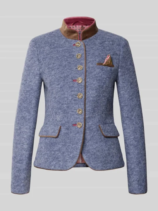 Zdjęcie produktu Marynarka o kroju slim fit z mieszanki wełny i lany White Label Jeansowy niebieski