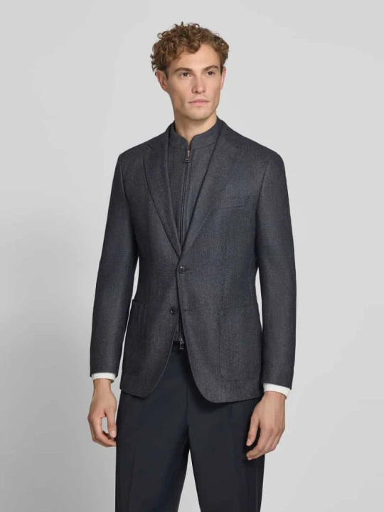 Zdjęcie produktu marynarka o kroju slim fit z mieszanki wełny z dodatkiem kaszmiru model 'H-Hutson' Boss Granatowy
