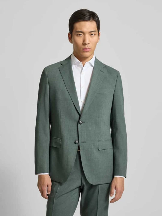Zdjęcie produktu Marynarka o kroju slim fit z mieszanki żywej wełny model ‘HUTSON’ Boss Ciemnozielony