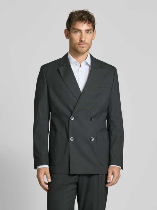 Zdjęcie produktu Marynarka o kroju slim fit z nakładanymi, wpuszczanymi kieszeniami MCNEAL Czarny