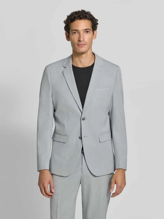 Zdjęcie produktu marynarka o kroju krój slim fit z mieszanka wiskozy Selected Jasnoszary