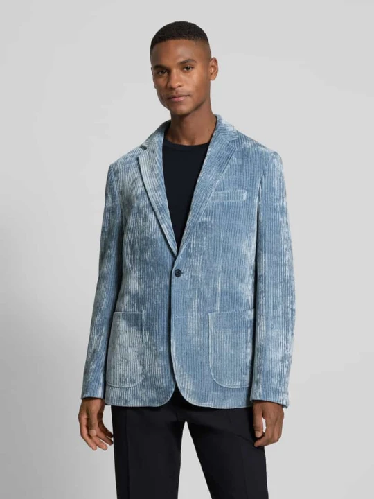 Zdjęcie produktu Marynarka o kroju slim fit ze sztruksu model ‘Maurice’ Pierre Cardin Petrol