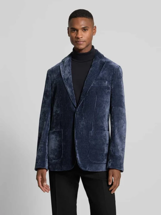 Zdjęcie produktu Marynarka o kroju slim fit ze sztruksu model ‘Maurice’ Pierre Cardin Granatowy