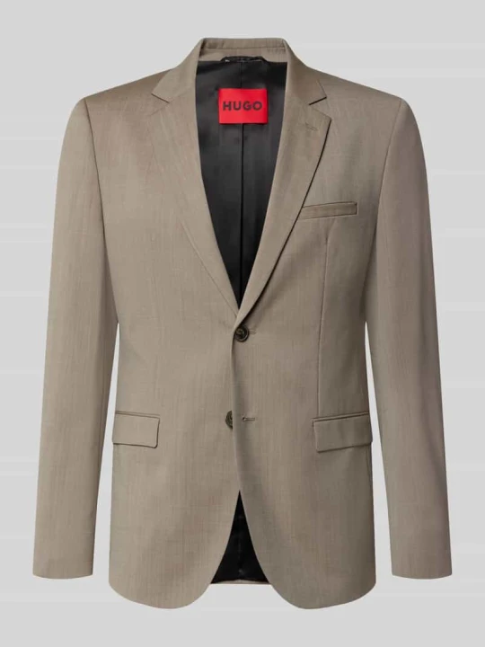 Zdjęcie produktu Marynarka o kroju super slim fit z mieszanki żywej wełny model 'Arti253X' Hugo Piaskowy