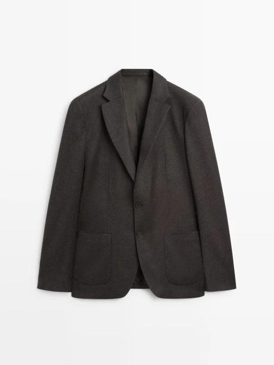 Zdjęcie produktu Marynarka Od Garnituru Ze 100% Wełny - Brązowy - Massimo Dutti - Male