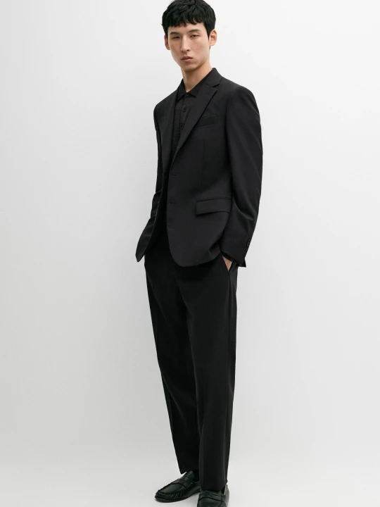 Zdjęcie produktu Marynarka Od Garnituru Ze 100% Wełny (Cool Wool) - Czarny - Massimo Dutti - Male