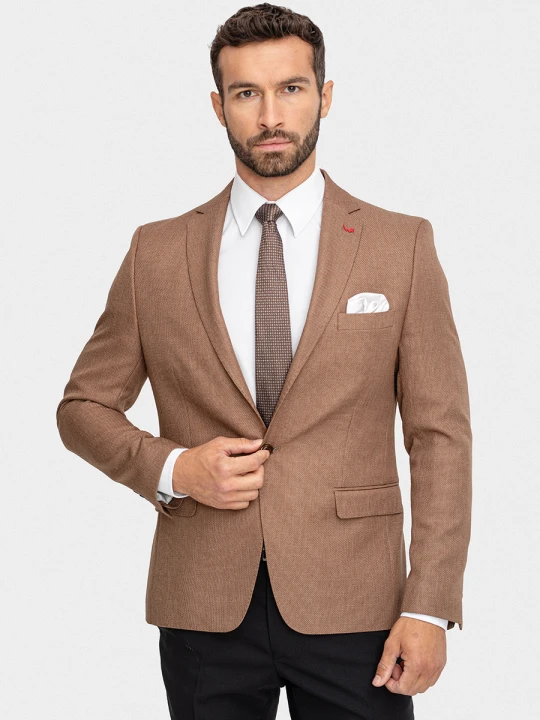 Zdjęcie produktu Marynarka OLIVER 01084D80GSA Giacomo Conti brazowy