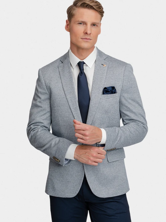 Zdjęcie produktu Marynarka OLIVER 01141C70TSA Giacomo Conti niebieski