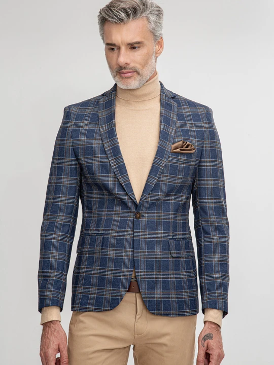 Zdjęcie produktu Marynarka OTTAVIANO 01059A75KSA Giacomo Conti granatowy