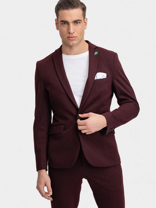 Zdjęcie produktu Marynarka RAFFAELLO 05049A55MSA Giacomo Conti bordowy