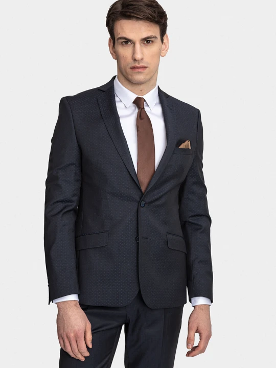 Zdjęcie produktu Marynarka ROMAN 03037D75ICA Giacomo Conti granatowy