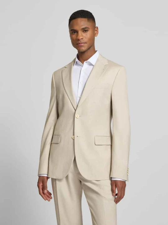 Zdjęcie produktu Marynarka Slim Fit na dwa guziki z kieszeniami z patkami MCNEAL Beżowy