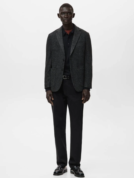 Zdjęcie produktu Marynarka slim fit z mieszanki wełny szary - Mężczyzna - MANGO MAN