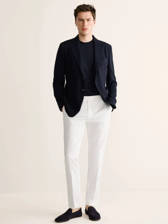 Zdjęcie produktu Marynarka slim fit z wełny granatowy - Mężczyzna - - MANGO MAN