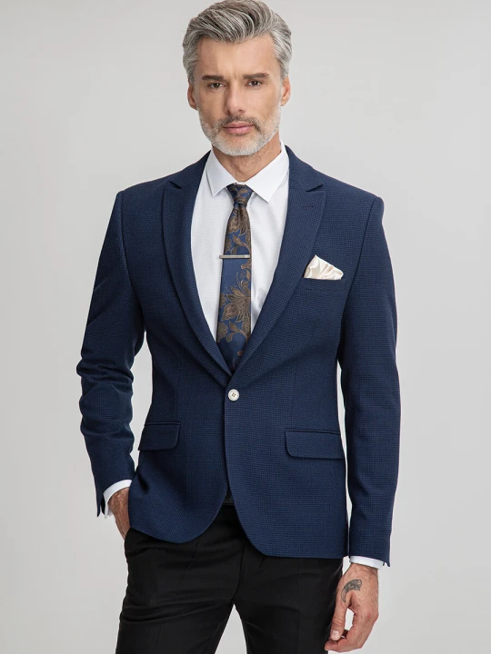 Zdjęcie produktu Marynarka STEFANO 01055A75MSA Giacomo Conti granatowy
